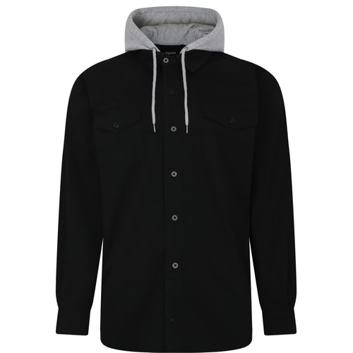 Bigdude Overshirt With Hood Black